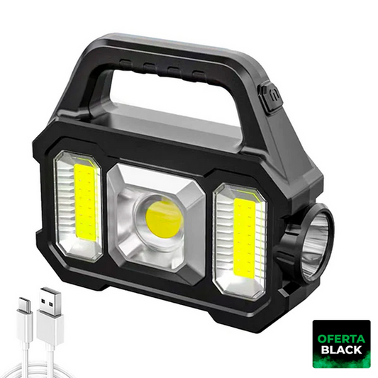 🔦✨ Ilumina Brasil LED Torch – 50% OFF! 500 lumens, solar + USB charging, 100-200m beam – never be left without light. ☀️