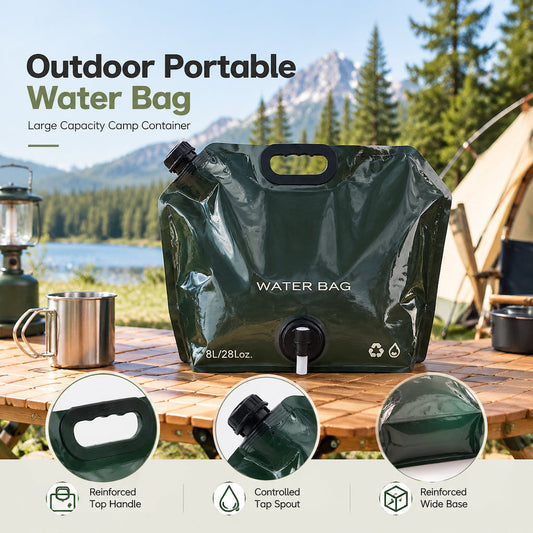 💧✨ Foldable Outdoor Water Container – 50% OFF! Compact composite bag, controlled flow faucet, wide stable base – easy bulk hydration. 🏕️