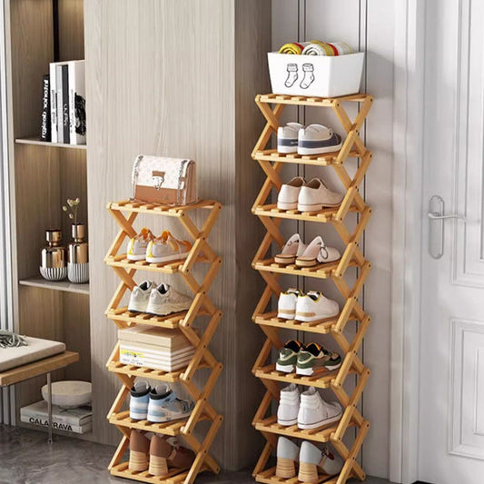 👟✨ Foldable Bamboo Shoe Rack – 50% OFF! Multi-tier vertical storage, sturdy premium bamboo, folds flat – clutter-free entryways.