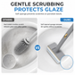Wall Mounted Disposable Toilet Brush Set with Dissolvable Scented Refill Heads for Bathroom Cleaning