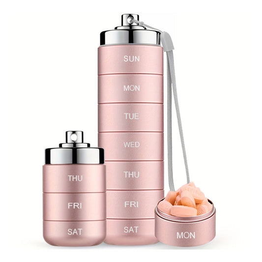 💊✨ 7-Day Aluminum Pill Box – 50% OFF! Waterproof O-ring seals, spin-lock design, stackable daily compartments – keep meds safe & organised. 🔩