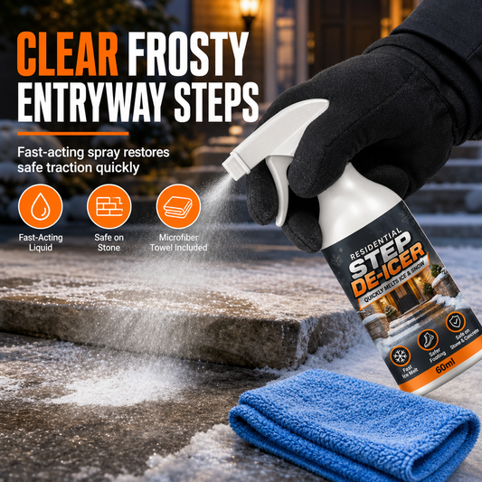 Fast Melting and Defrosting Spray Set with Towel for Winter Household Steps and Front Doors 60ml